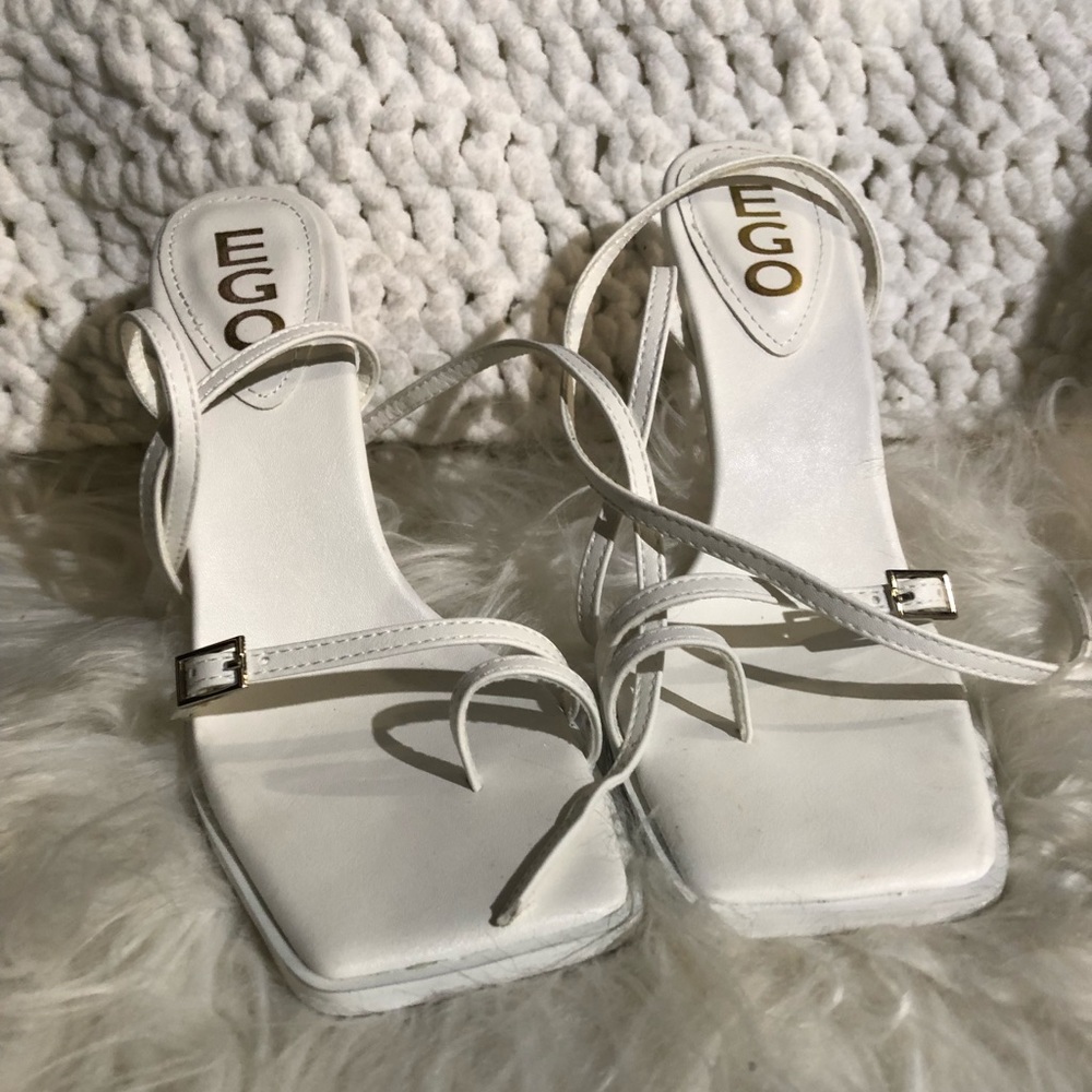 White ego shoes.